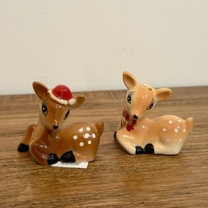Christmas Reindeer Salt and Pepper Shaker Set